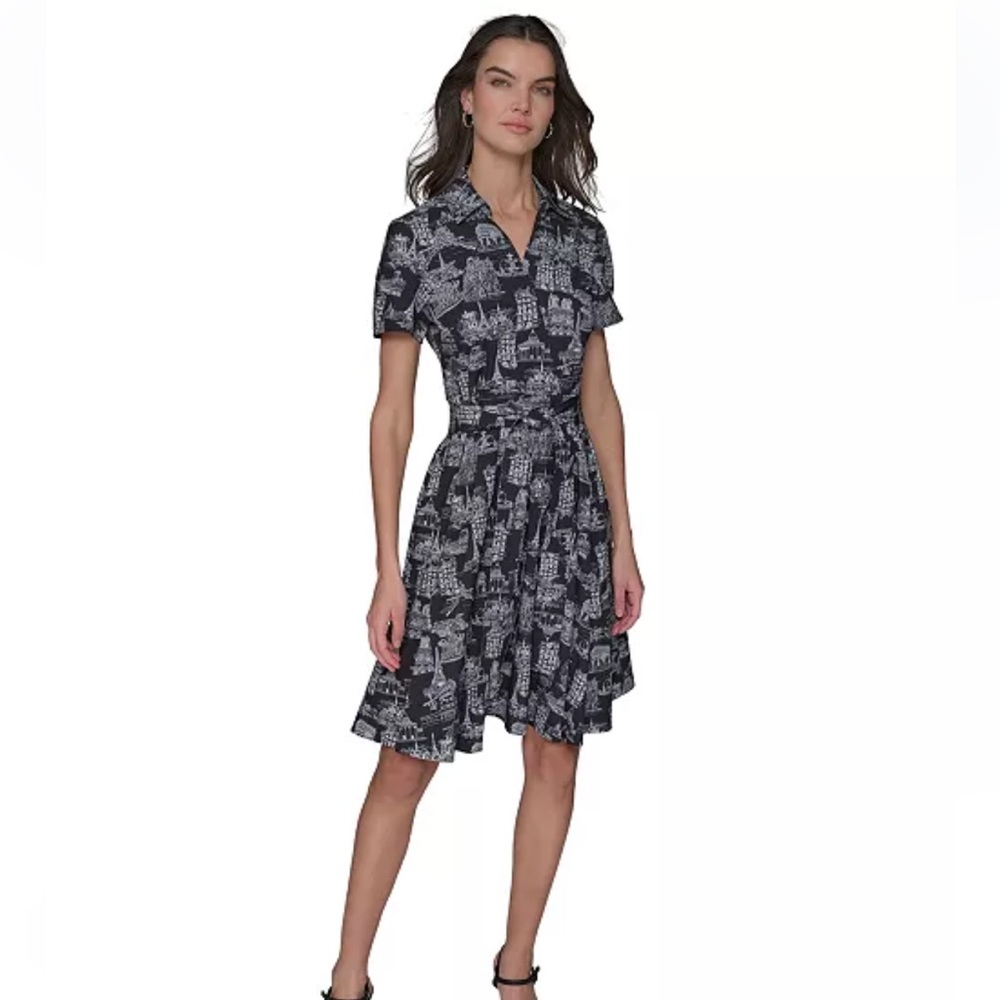 Karl Lagerfeld Paris print midi dress